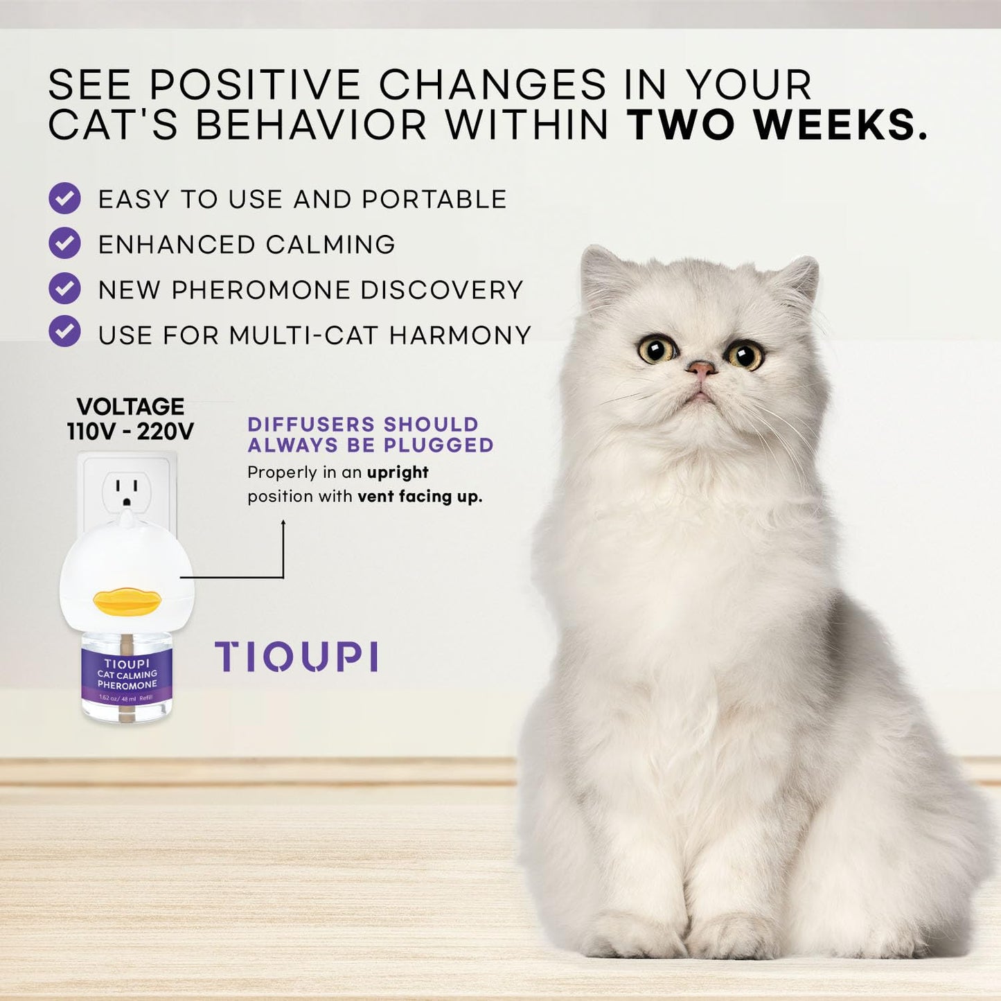 Cat Calming Pheromone Diffuser : Cat Calming Diffuser Advanced for Cat Anxiety Stress - Cat Pheromone Diffuser Reduce Cats Spraying, Fighting & Scratching Relaxuble Calming for All Of Cats 48ml